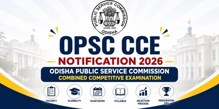 OPSC CCE Notification 2026 featured image for Odisha Public Service Commission Combined Competitive Examination including vacancy, eligibility, exam dates, syllabus and selection process