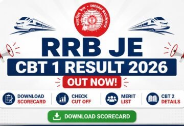 RRB JE CBT 1 Result 2026 Scorecard Download Cut Off Merit List