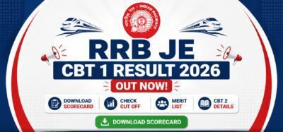 RRB JE CBT 1 Result 2026 Scorecard Download Cut Off Merit List