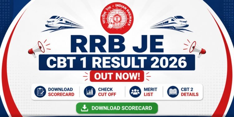 RRB JE CBT 1 Result 2026 Scorecard Download Cut Off Merit List