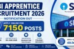 SBI Apprentice Recruitment 2026 notification banner for 7150 apprentice posts apply online before 08 June 2026