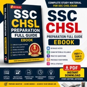 SSC CHSL Preparation Full Guide eBook PDF with complete syllabus, Tier 1 and Tier 2 study material, previous year papers and practice sets