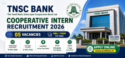 TNSC Bank Cooperative Intern Recruitment 2026 Apply Online for 05 Cooperative Intern Posts