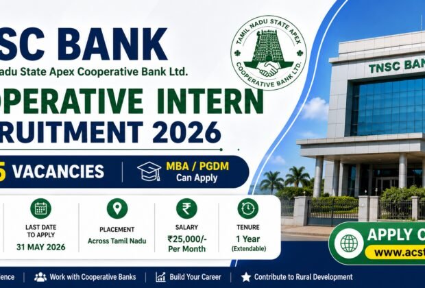 TNSC Bank Cooperative Intern Recruitment 2026 Apply Online for 05 Cooperative Intern Posts