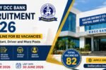 Bellary DCC Bank Recruitment 2026 notification for 82 vacancies including Junior Assistant, Second Division Assistant, Vehicle Driver and Junior Servant posts.