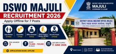 DSWO Majuli Recruitment 2026 Apply Offline for Case Worker MPW and Other Posts