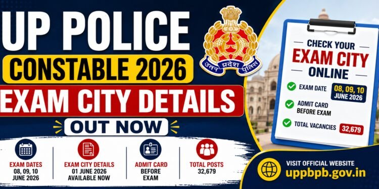 UP Police Constable Exam City Details 2026 Released Check Exam City Slip and Exam Date