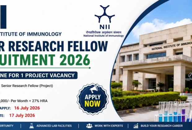 NII Senior Research Fellow Recruitment 2026 notification for 1 Project vacancy